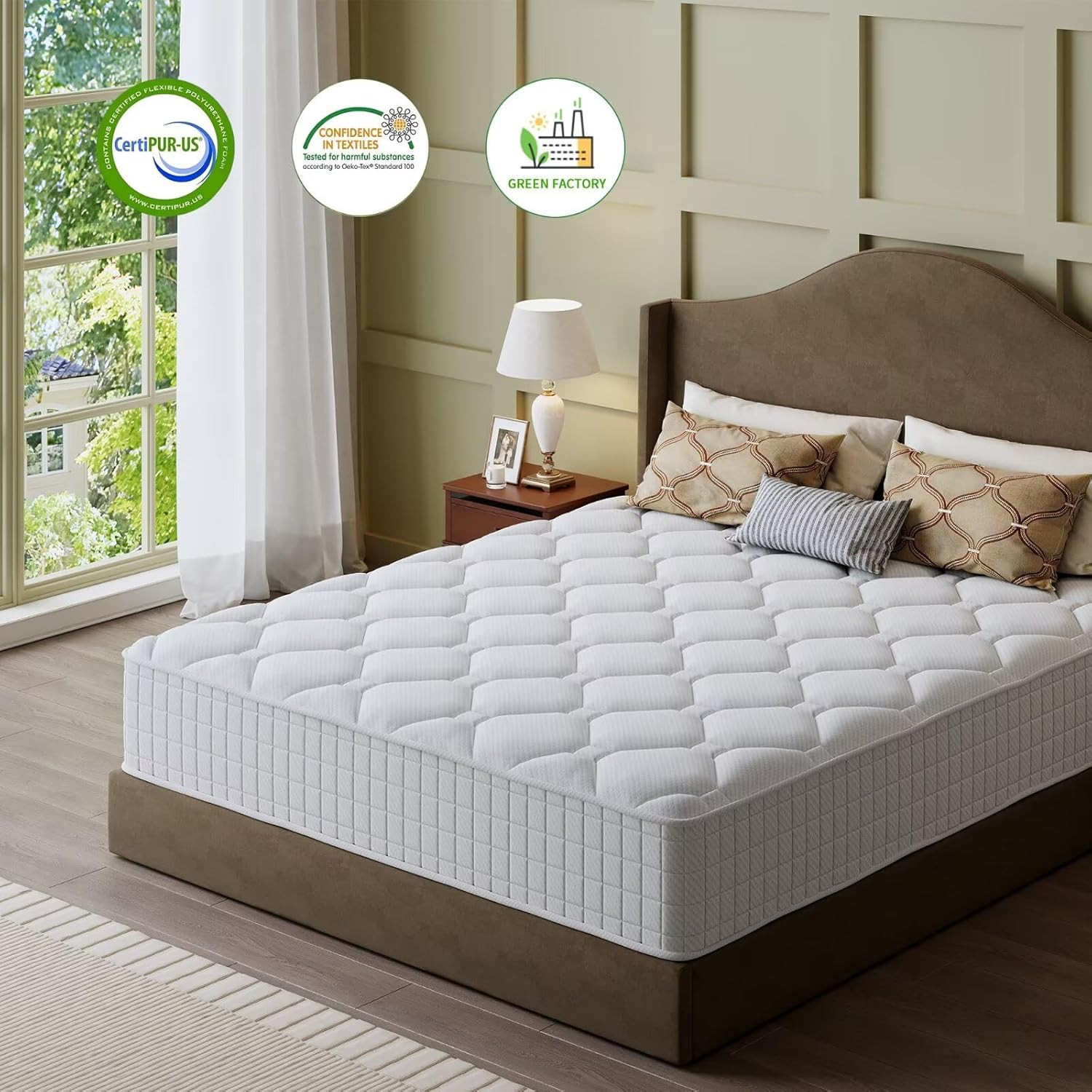 Twin Mattress 10 Inch Hybrid Mattress, Cooling-Gel Memory Foam & Pocket Springs,