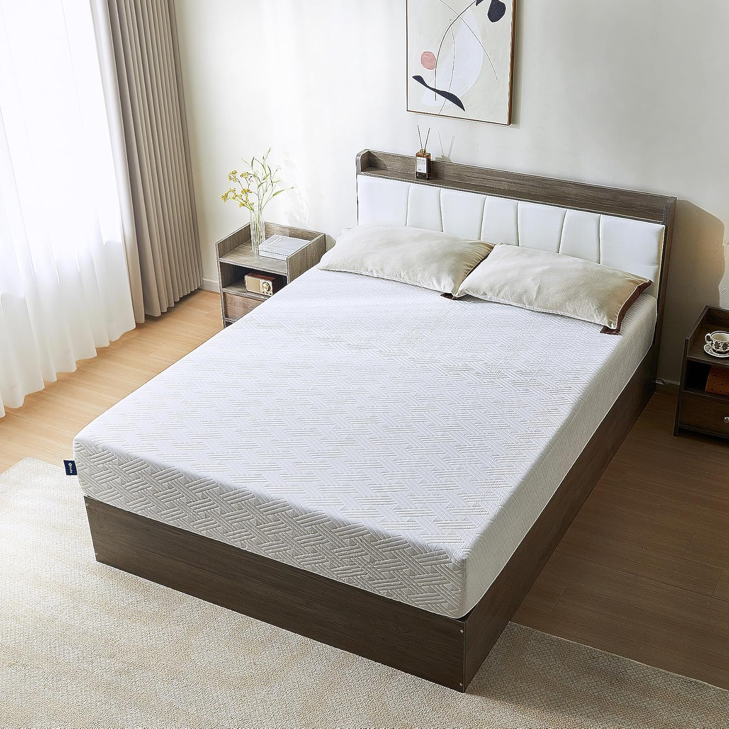 Full Size Mattress, 8 inch Memory Foam Mattress Medium Firm Mattresses for Cool