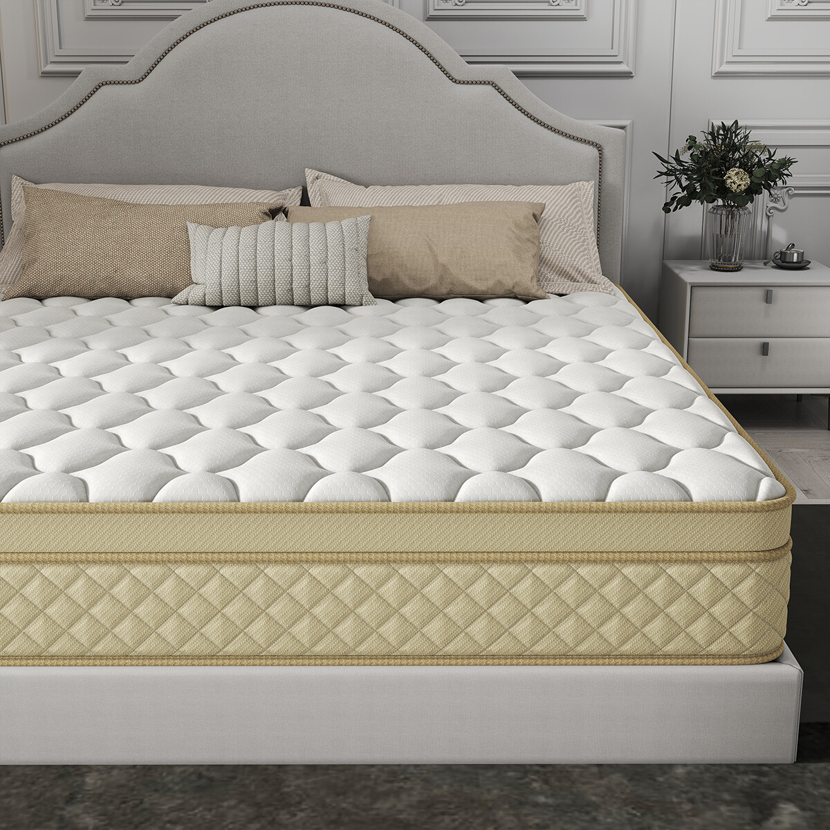 12″14″ Hybrid Mattress In A Box Gel Memory Foam Spring Twin Full Queen King Size