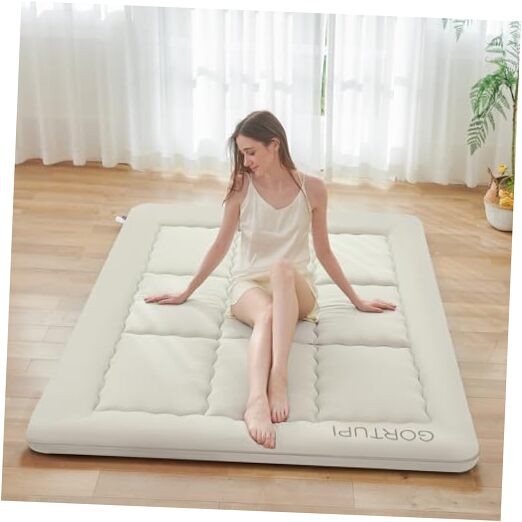 Japanese Floor Futon Foldable Futon Mattress for Floor Full Beige-a-no Cover
