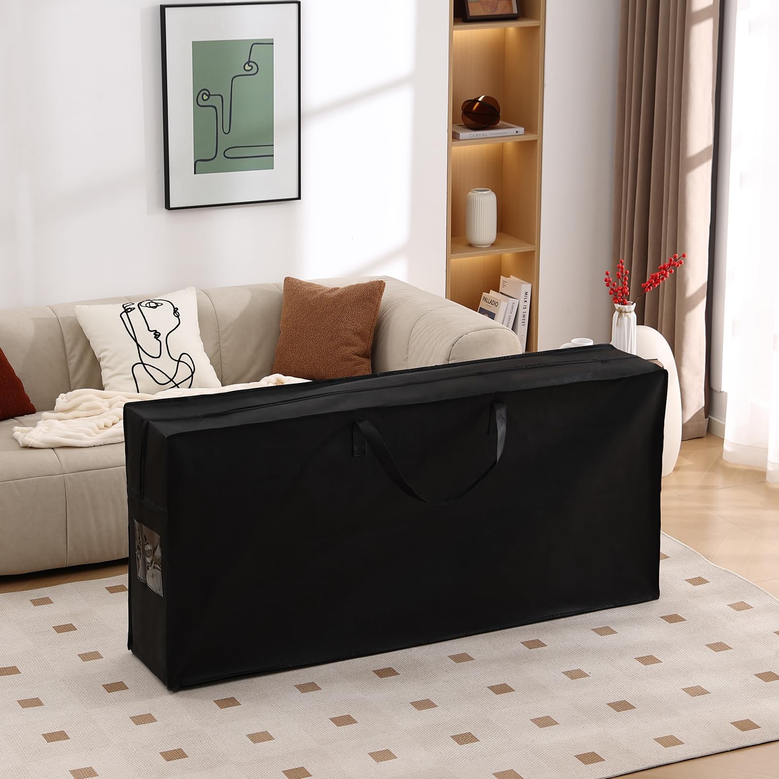 Folding Mattress Storage Bag, Carry Case for Trifold Memory Foam Mattress, Co…