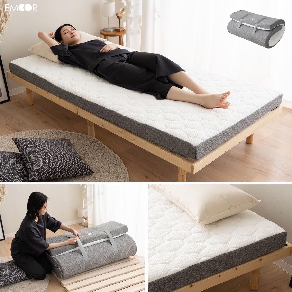 Japanese Futon Mattr Roll-Type Relax-2 Small-Twin,