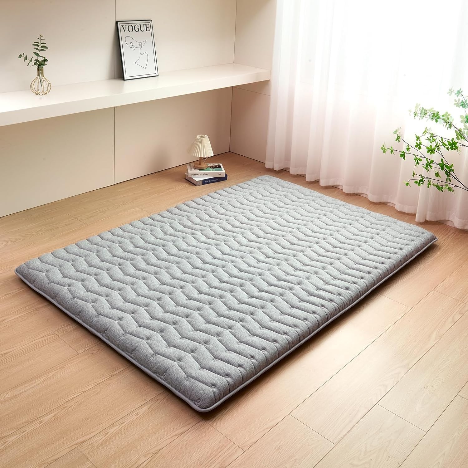 Premium Foam 3.2″ Thick Japanese Futon Floor Mattress Twin Size 39″x80″ 100%