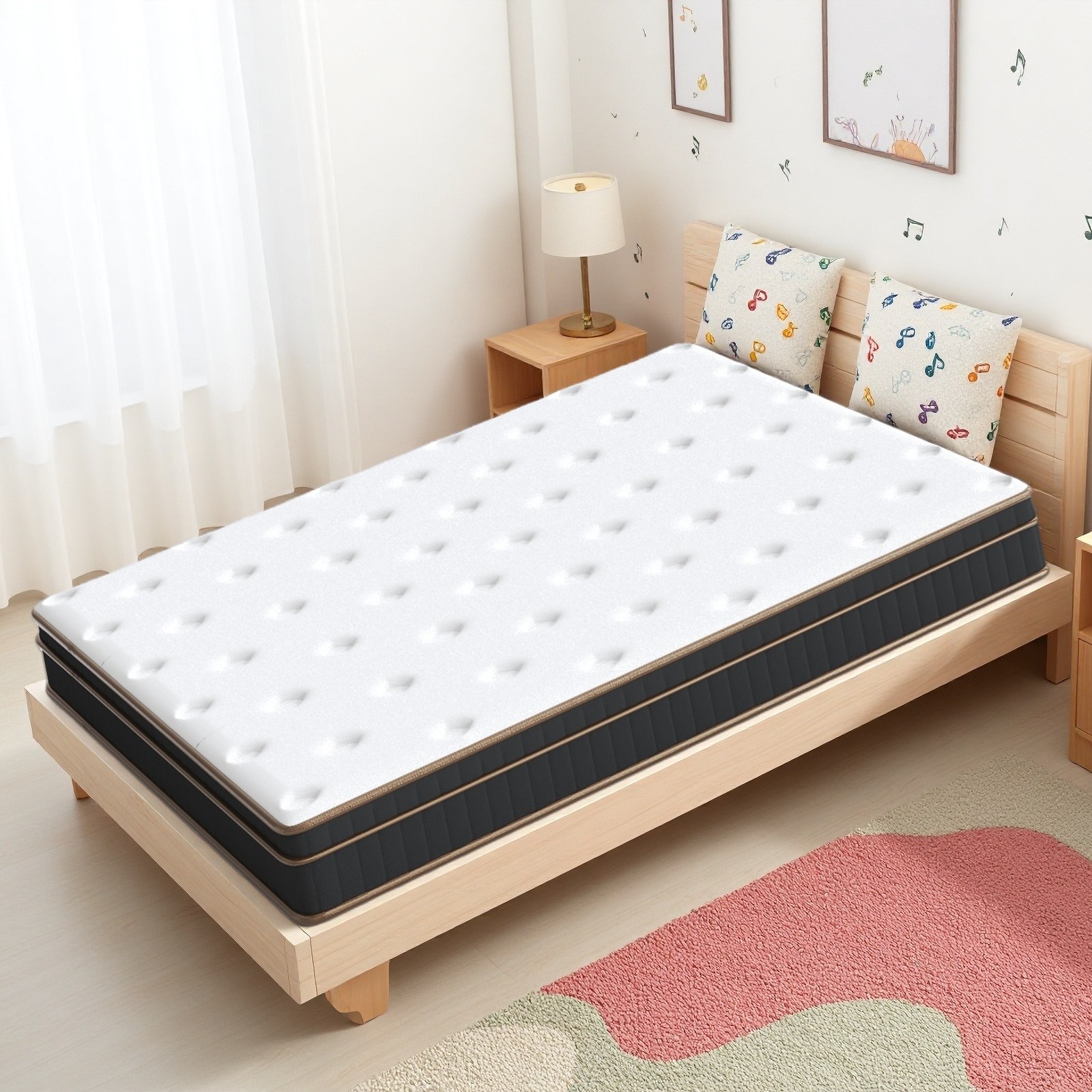 Queen Innerspring Mattress 12″ – Medium Firm Breathable For Dorms Guests