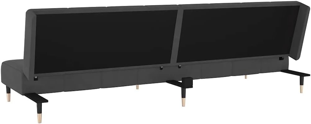 2-Seater Sofa Bed Convertible Sleeper Sofa for Small Space, Dark Gray