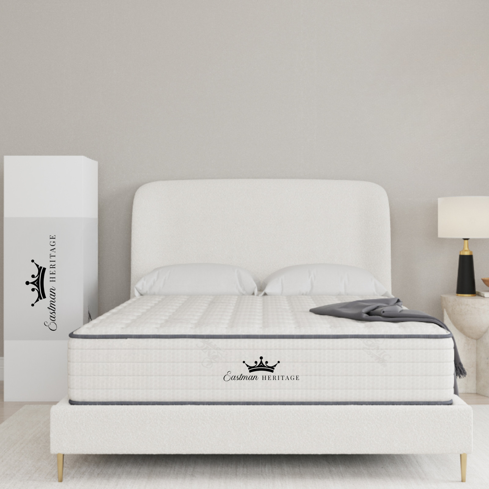 Full XL Hybrid firm Mattress in a box inner spring made in USA with Cotton Cover