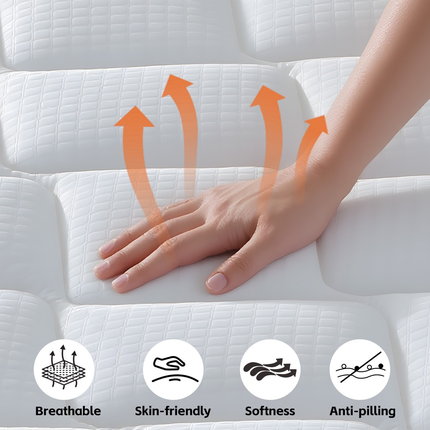 12» Full/Queen Size Breathable Mattress with Hybrid Pocket Spring & Memory Foam