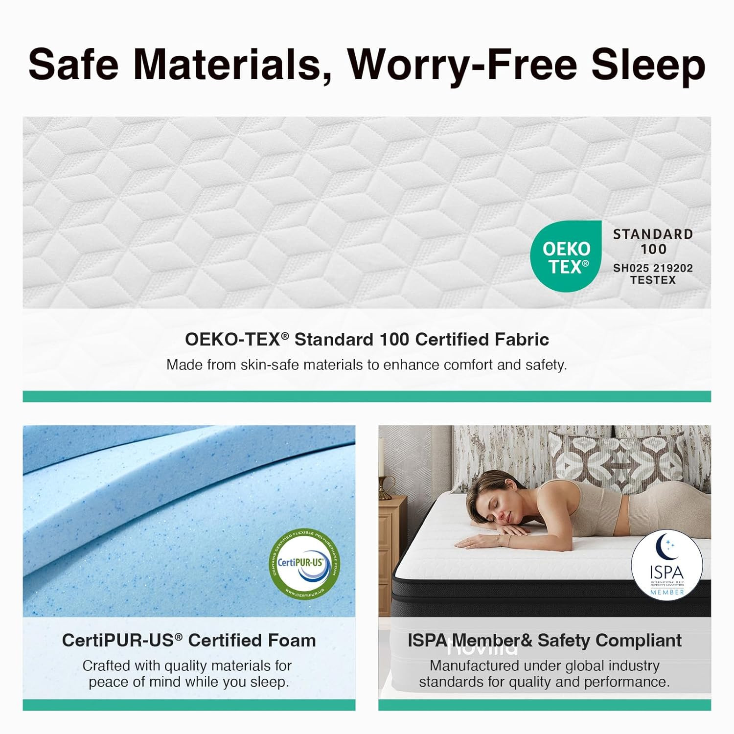 12″ Cooling Hybrid King Mattress with Gel Foam & Motion Isolation