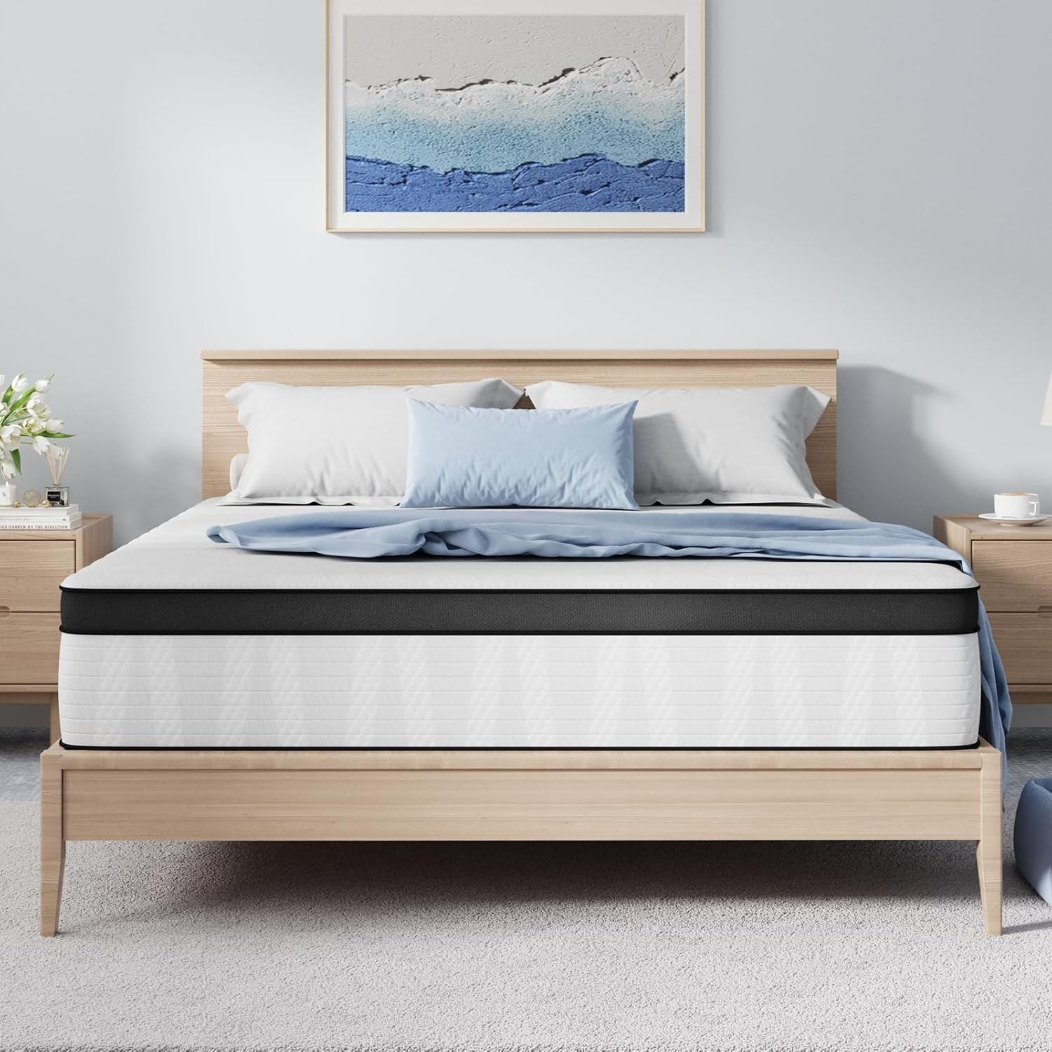Twin Mattress 10 Inch Medium Firm Twin Size Mattress in a Box Hybrid Mattresses