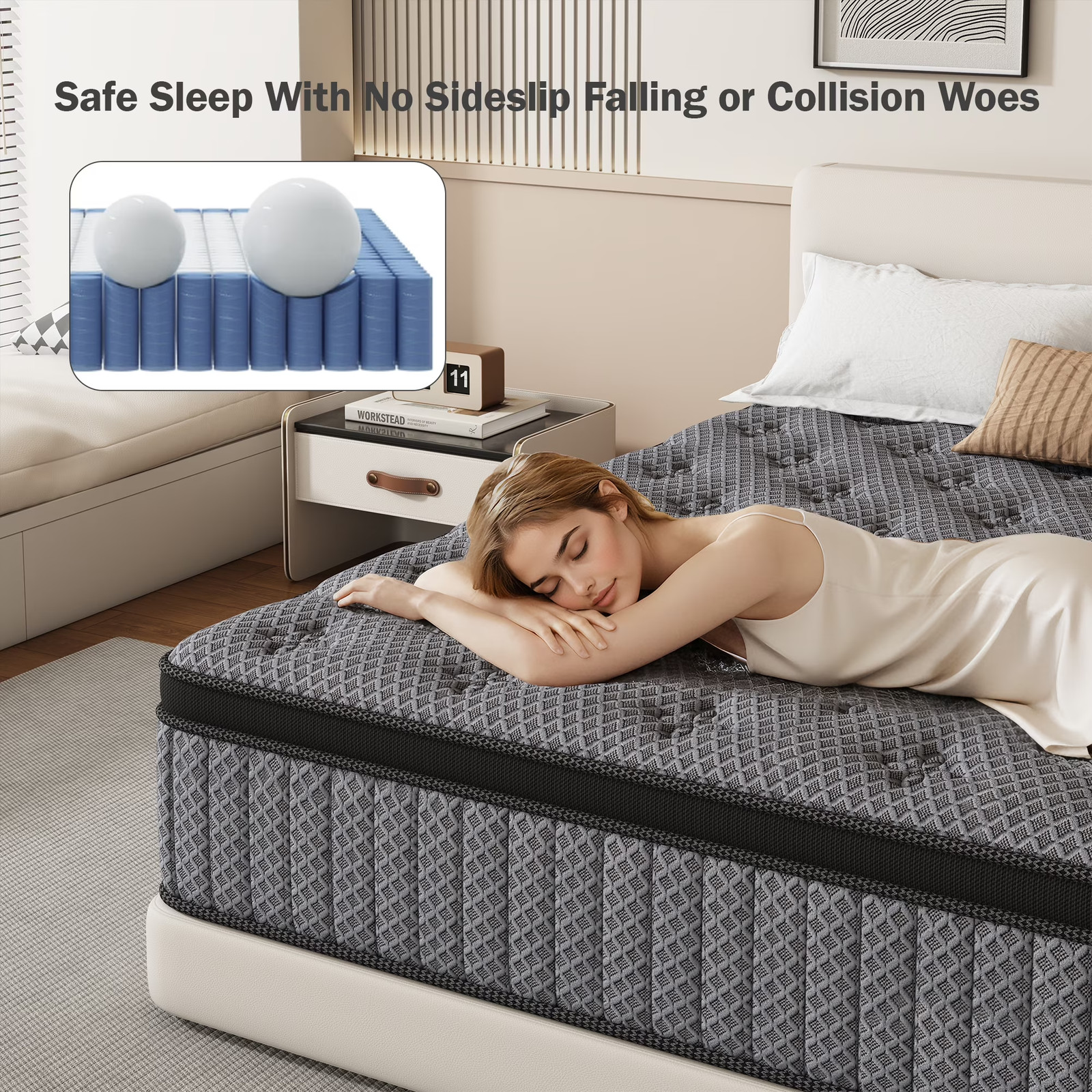 12 Inch Queen Mattress in a Box, Cooling Gel Memory Foam Hybrid Mattress with In