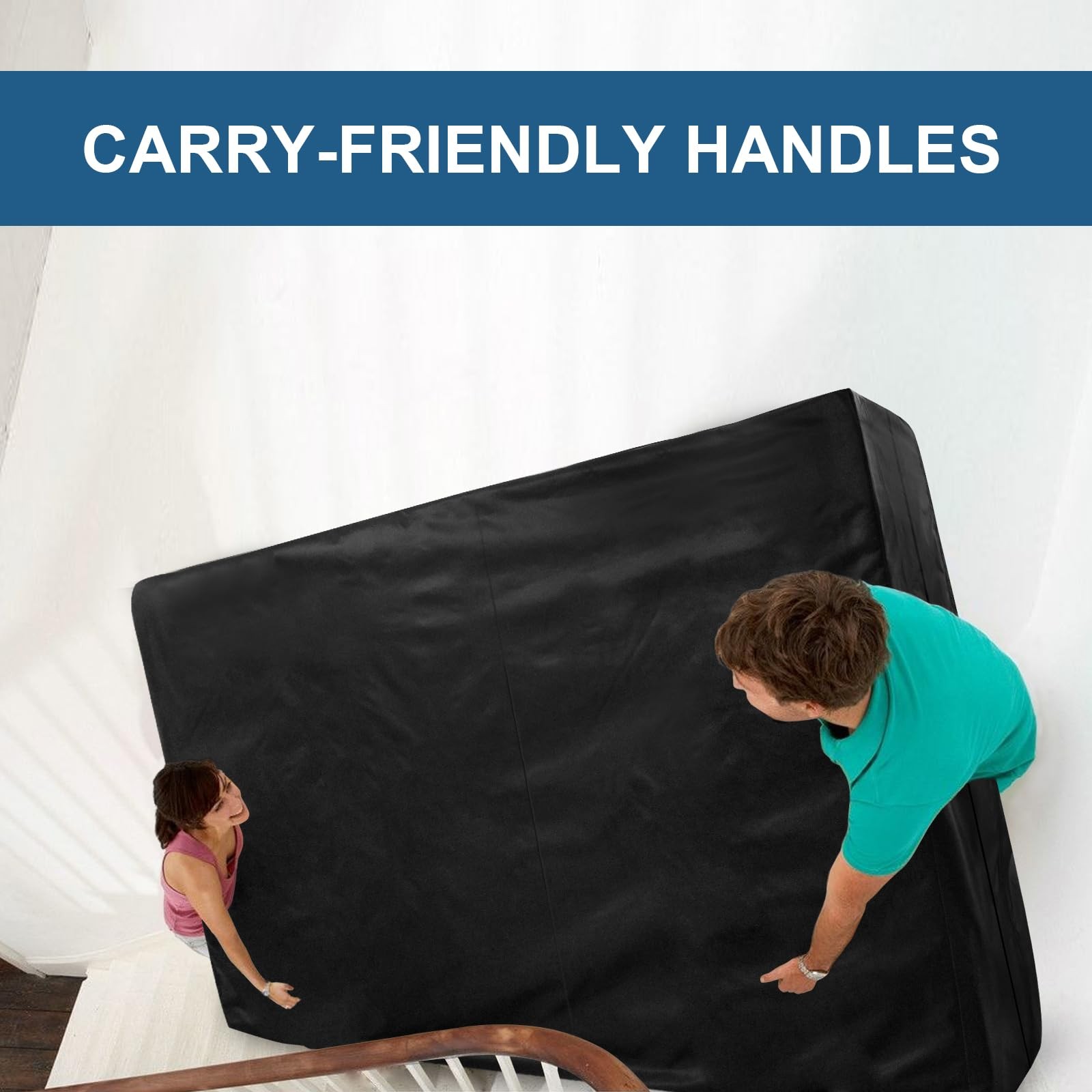 Mattress Bags for Moving and Storage Twin Size, Waterproof Twin, Black