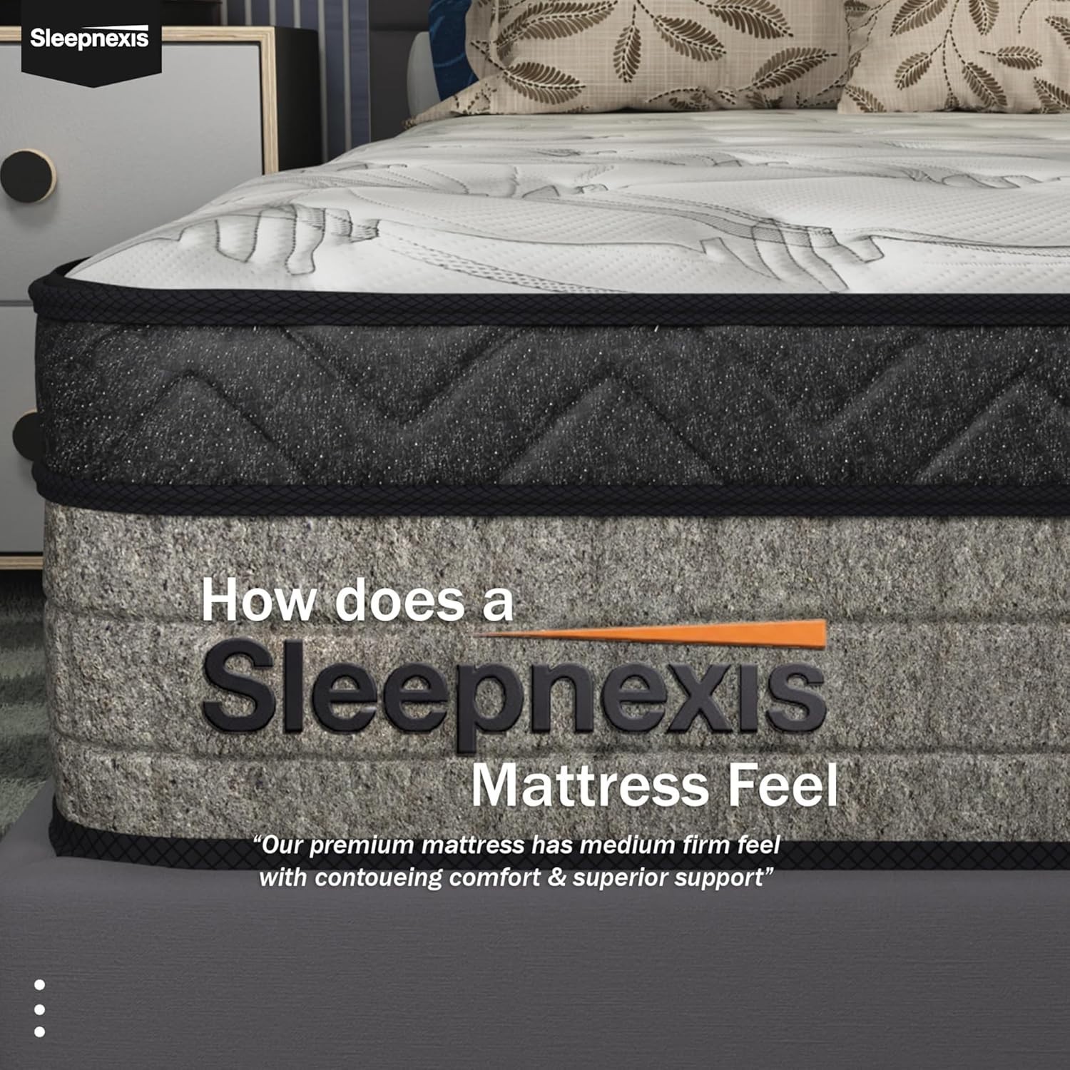 Sleepnexis 10″/12″ Hybrid Mattress Gel Memory Foam Pocket Spring CertiPUR-US