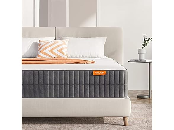 Sweetnight 10 Inch Queen Pillow Top Mattress White