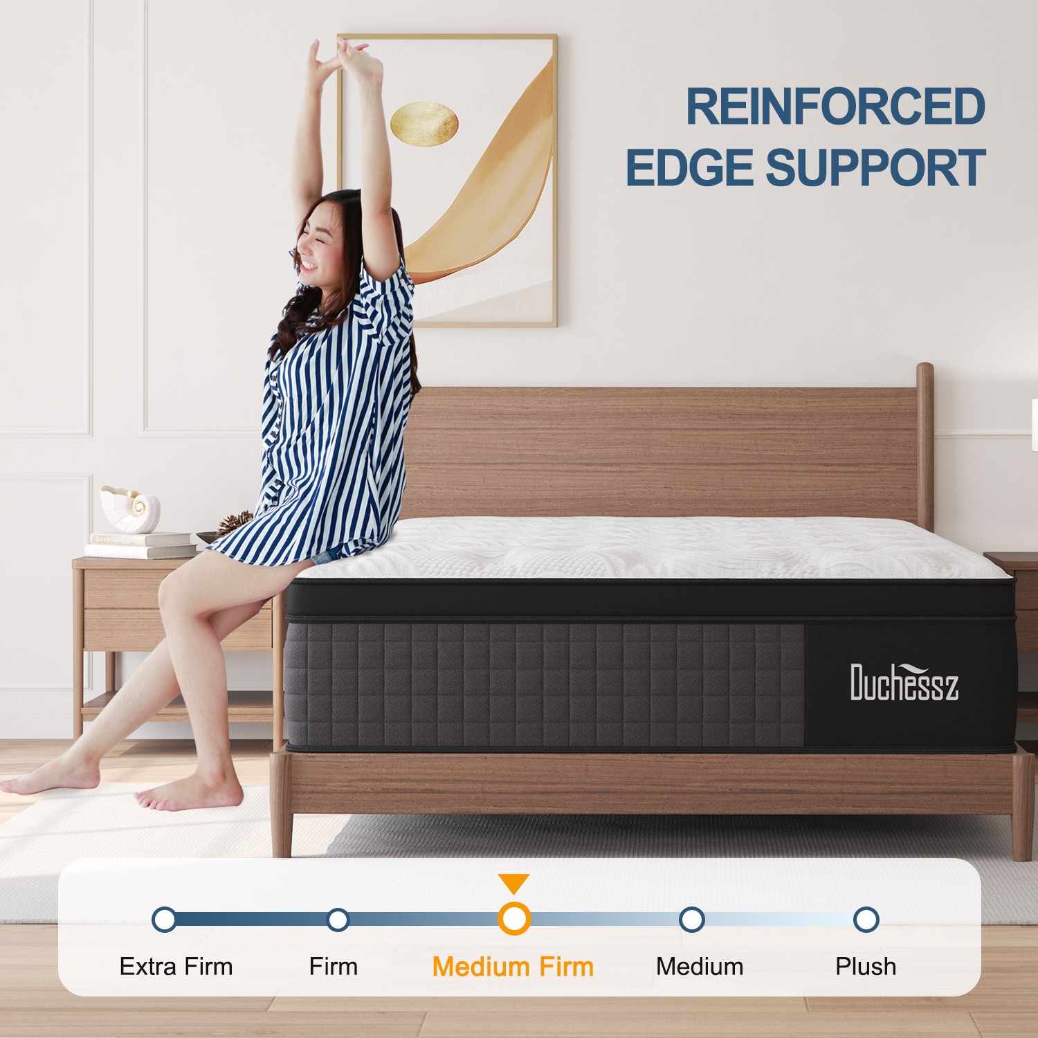 10″12″14″ Twin Full Queen King Size Mattress in a Box Hybrid Spring Memory Foam