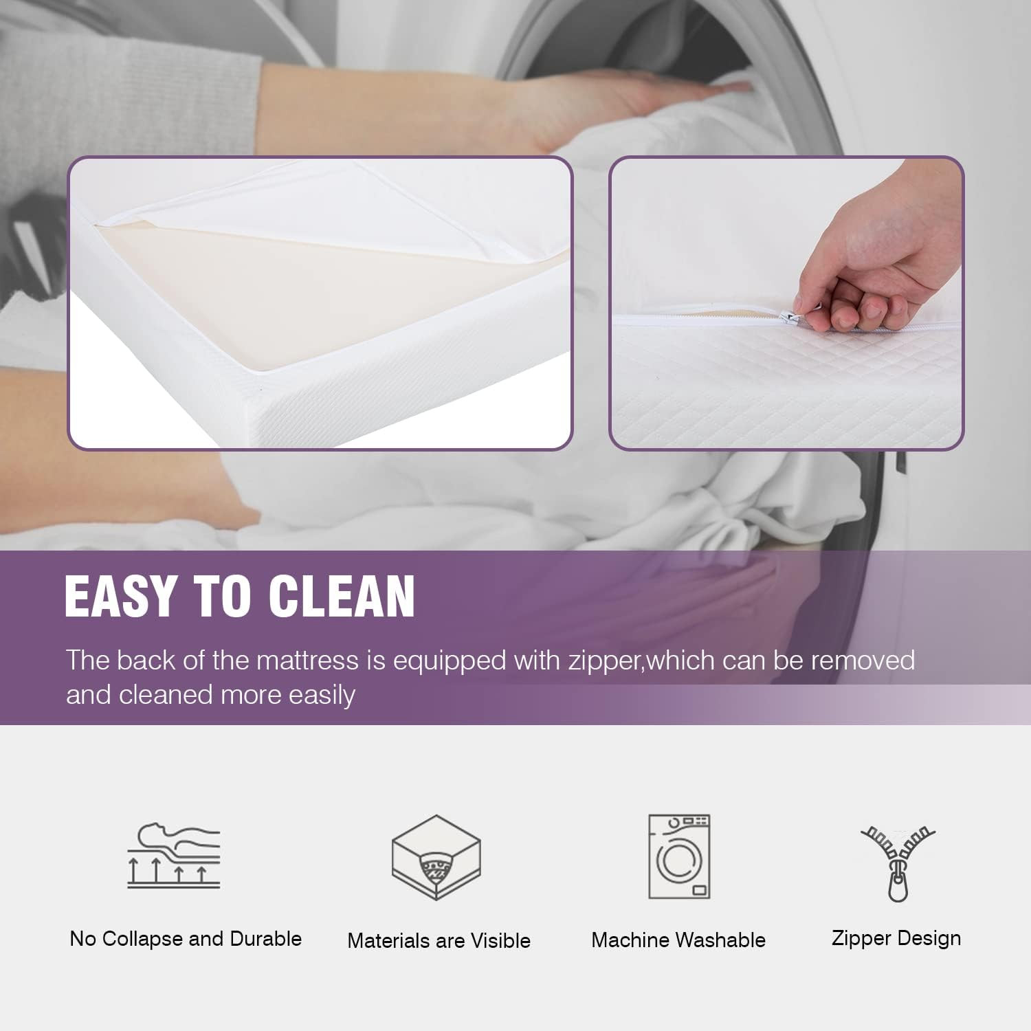 5″ Medium-Firm Memory Foam Mattress for Pressure Relief & Cooler Sleep, Full