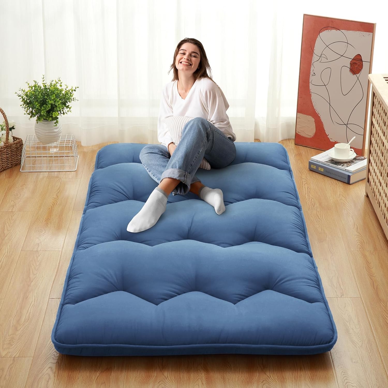 Ⓜ️Twin/Full/Queen Size Floor Mattress Japanese Futon Mattress Sleeping Tatami Ma