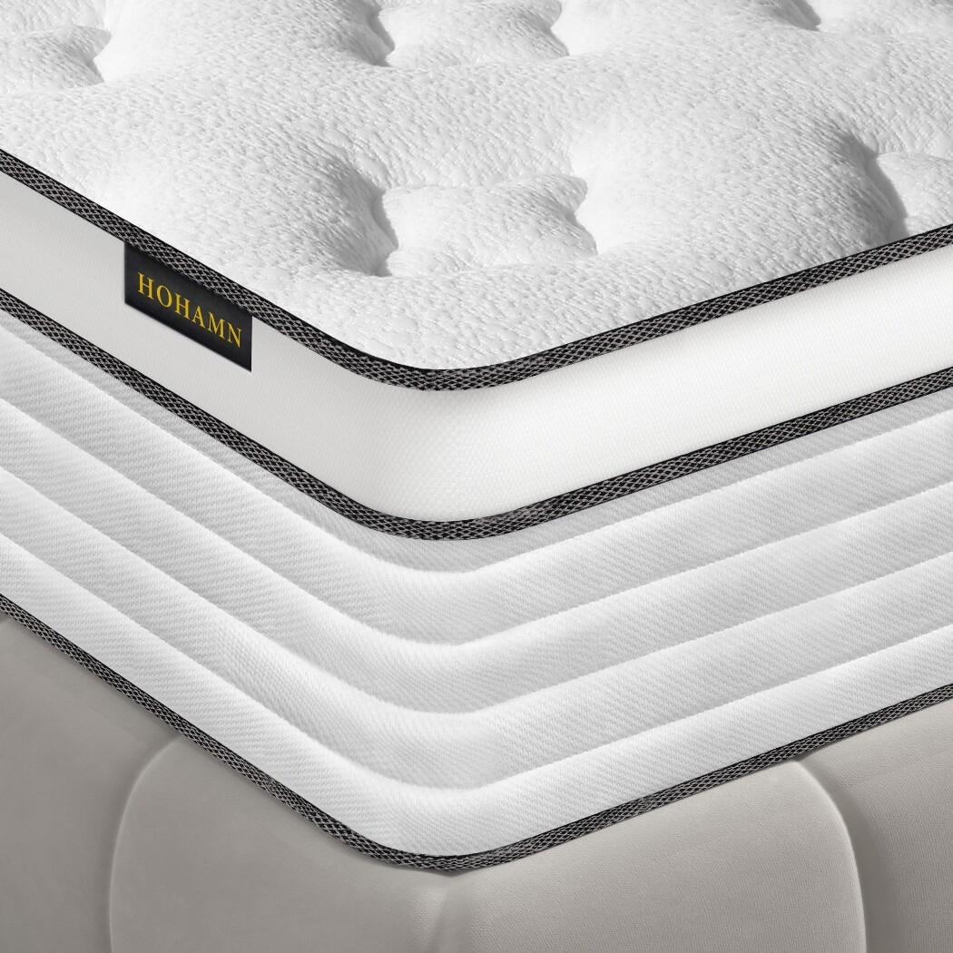 12″ 14″ Mattress Medium Firm Hybrid Spring Memory Foam Full Queen King in a Box