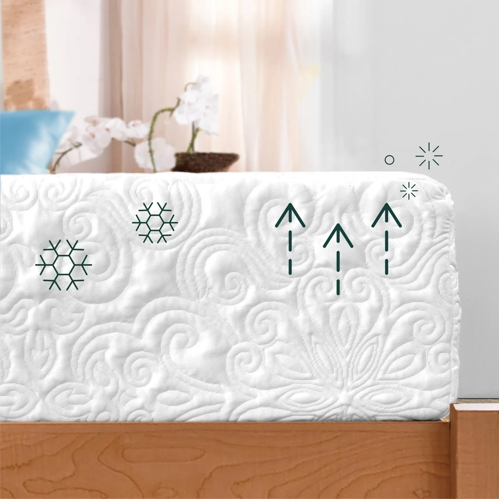 ZINUS SPA SENSATIONS SERENITY 10″ KING MEDIUM TIGHT TOP MEMORY 47C – WHITE