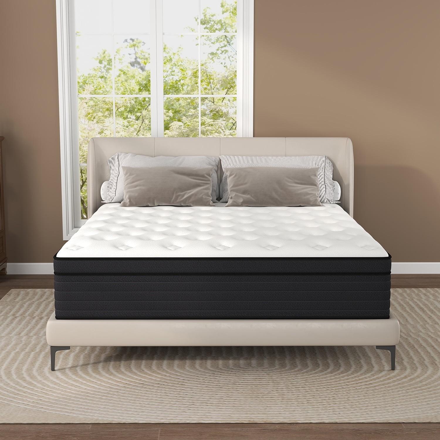 12″ Gel Memory Foam & Spring Hybrid Queen Mattress – Medium Comfort in a Box