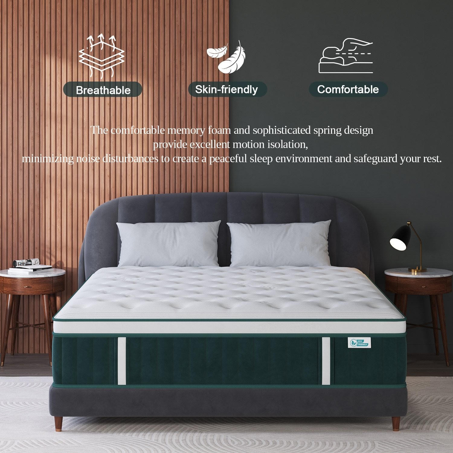 12/14Inch Hybrid Mattress Twin Full Queen King Bed Size Memory Foam – Ergonomic