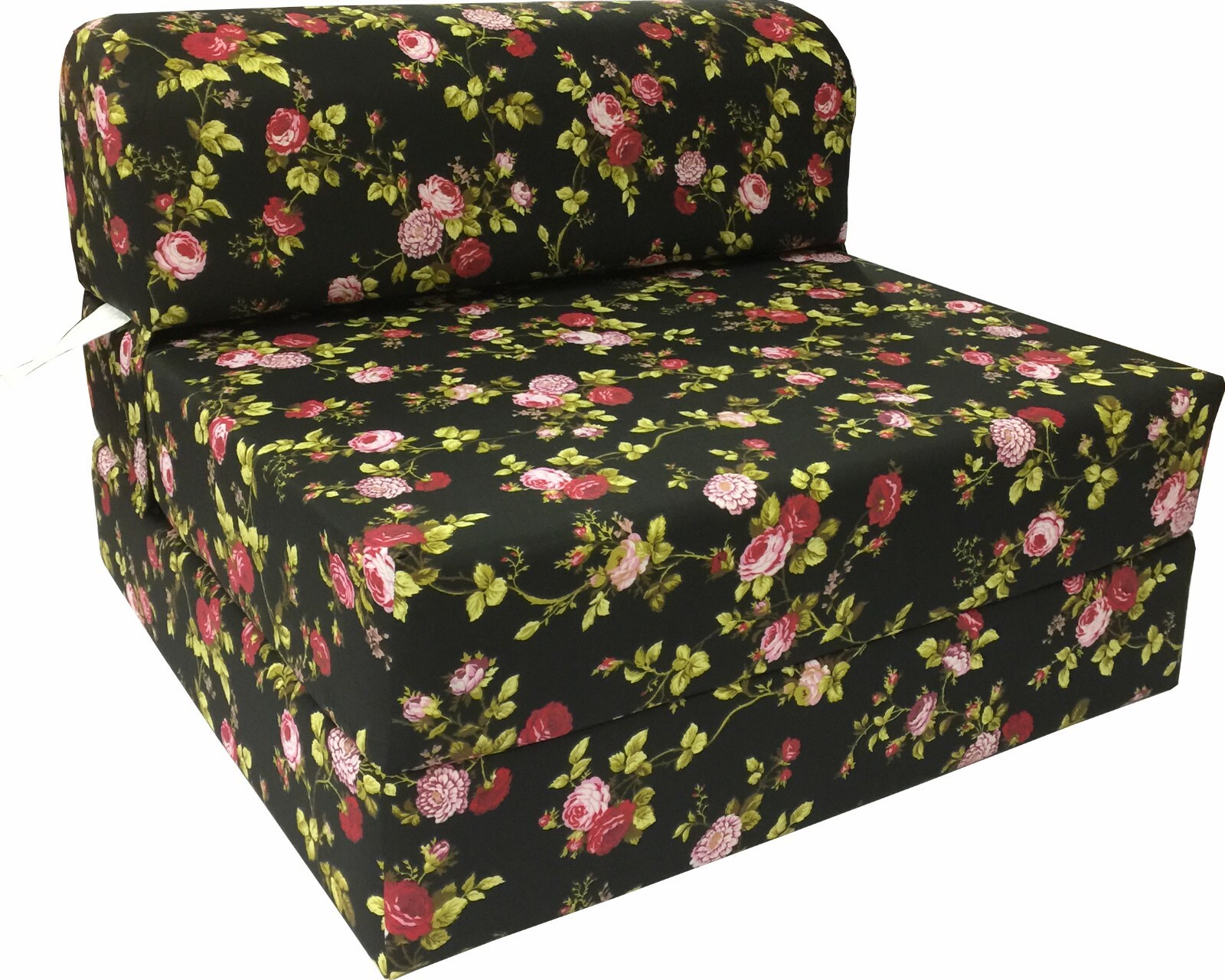 Full Sleeper Chair Folding Foam Beds, Foldable Mattresses, 6Tx48Wx72L, Rose Blk