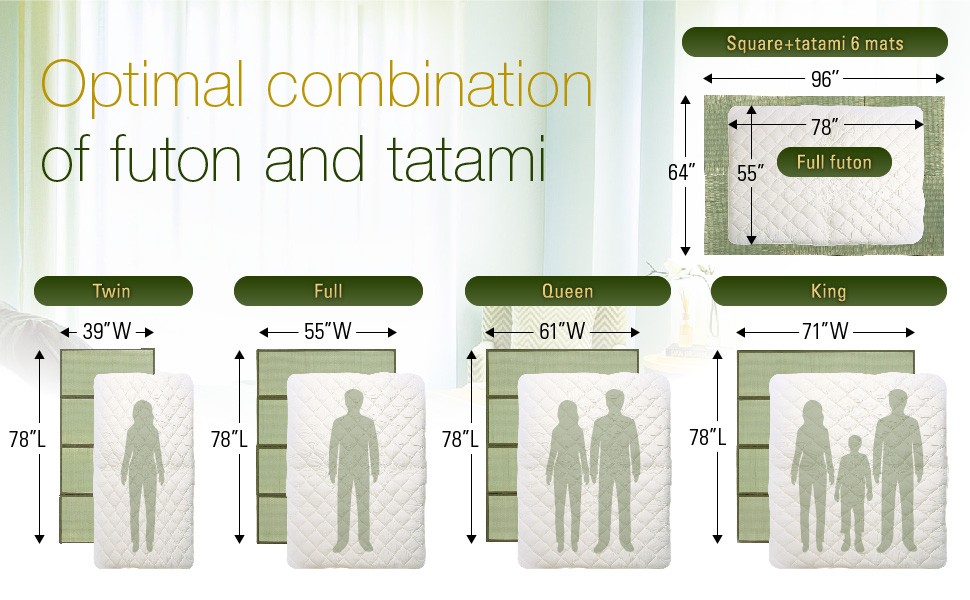 Japanese Tradital Tati Mattr, Ig (Rush Grass) Floor Mat,