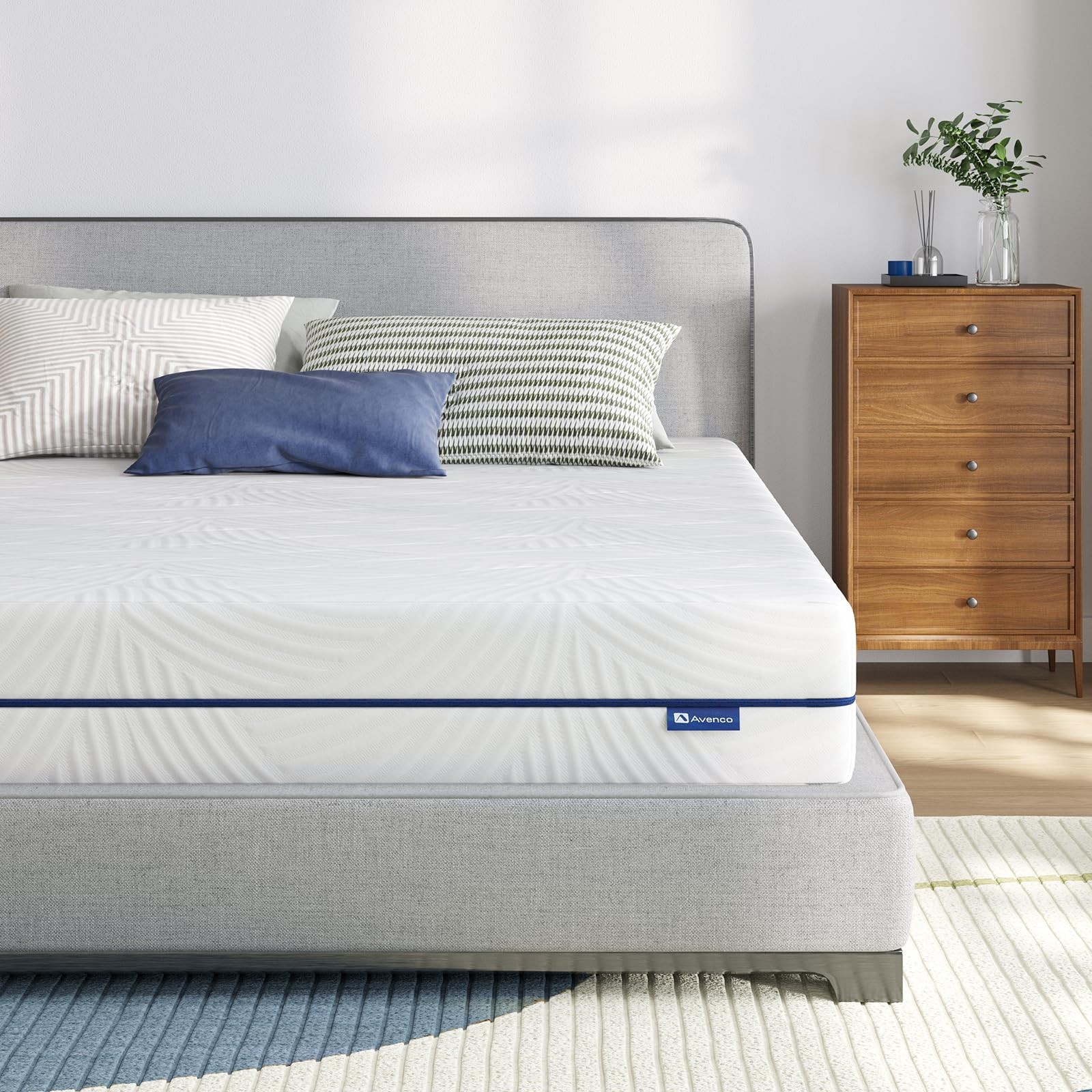 Queen Mattress, 12 Inch Gel Memory Foam Mattress, Boxed for Fresh Sleep and P…