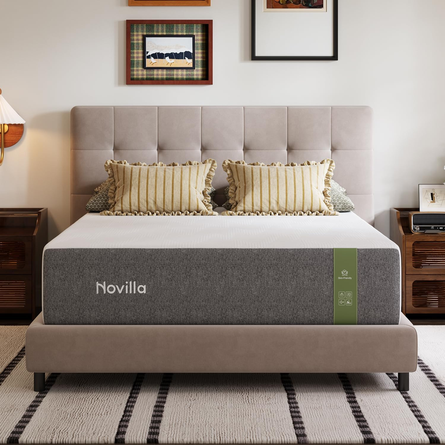 10 Inch Full Size Mattress, Mattress in a Box with Nanogel Memory Foam for Cool