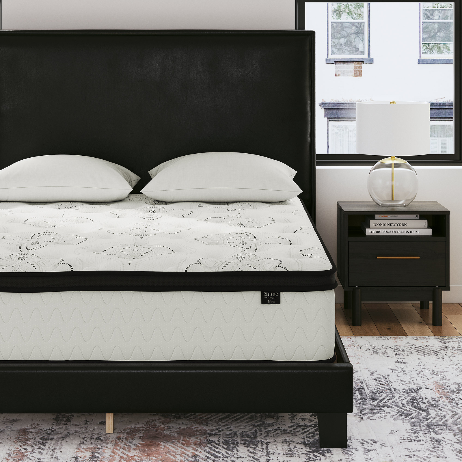 Signature Design by Ashley Chime 10 Inch Hybrid Full Mattress in a Box, White