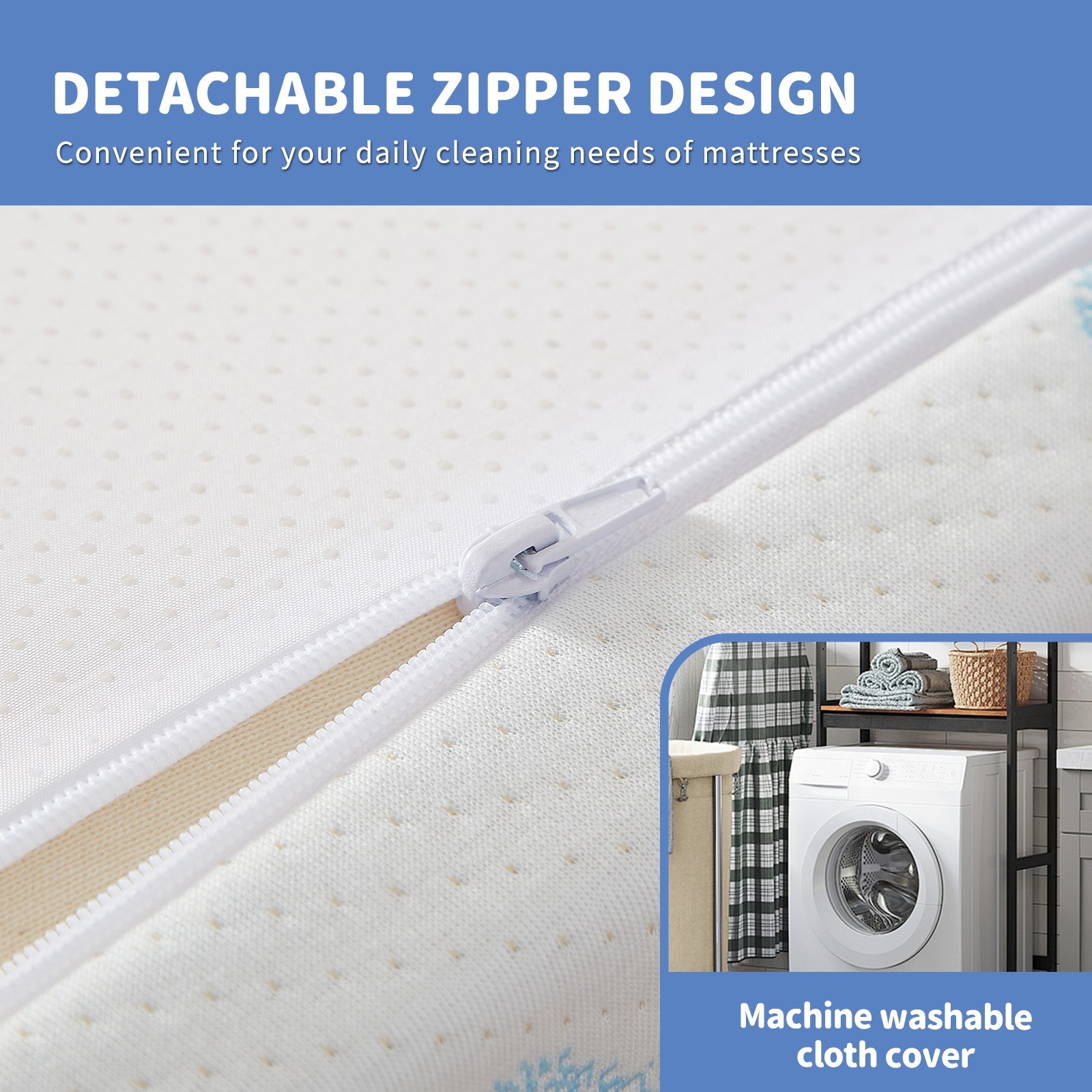 5″ 6″ Twin TwinXL Full Queen Size Gel Memory Foam Mattress with Removable Cover