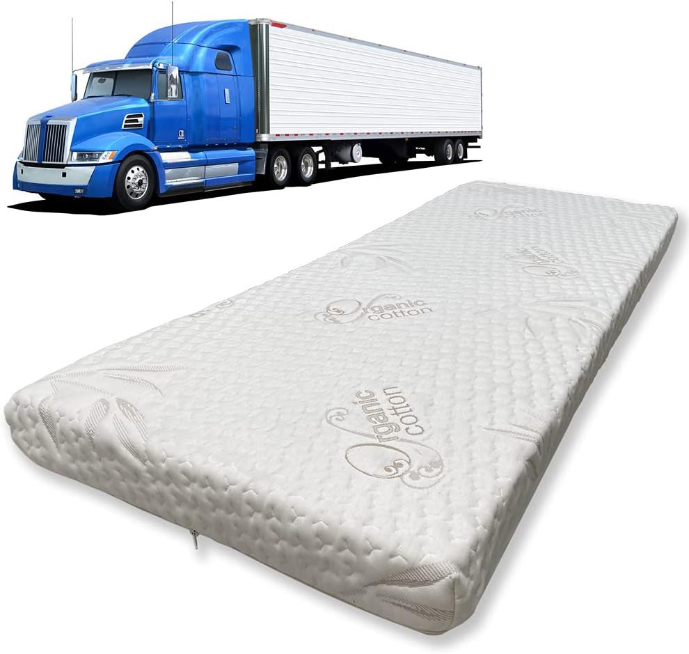 5″ X 32″ X 79″ Semi Truck Memory Foam Trucker Mattress Washable