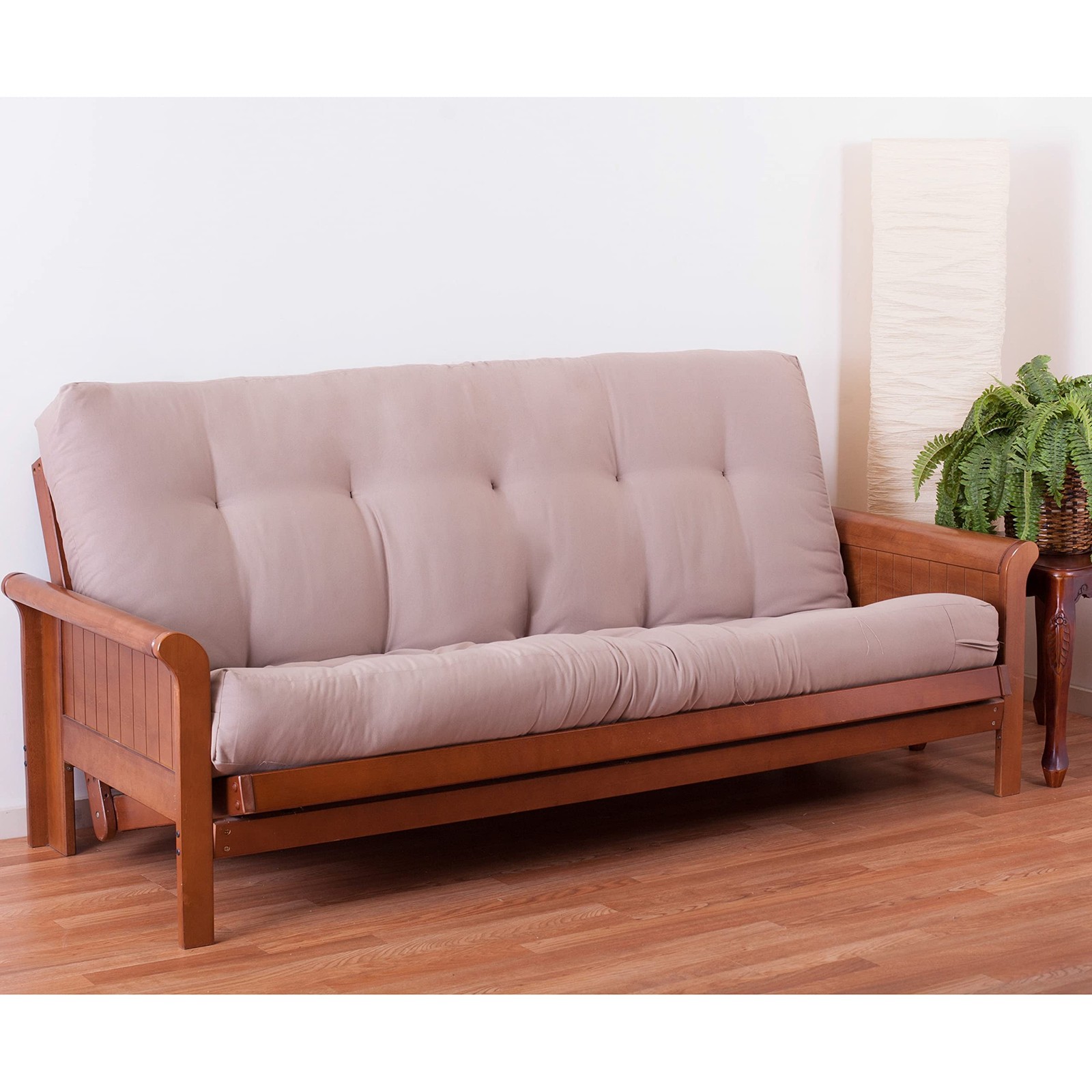 Blazing Needles Renewal 8In Twill Futon Mattress Full Toffee