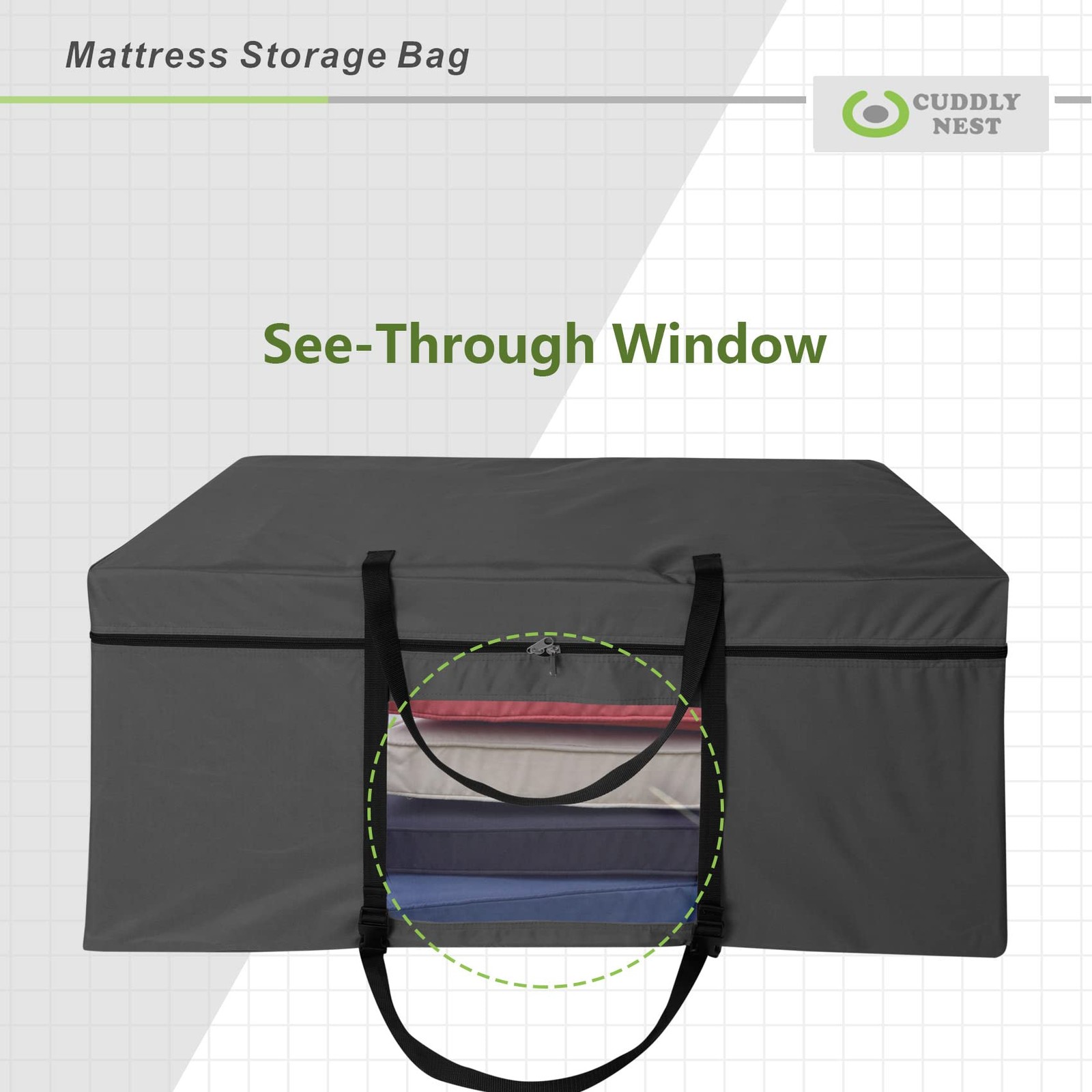 Folding Mattress Storage Bag – Heavy Duty Carry Case for Tri-Fold Guest Bed (…