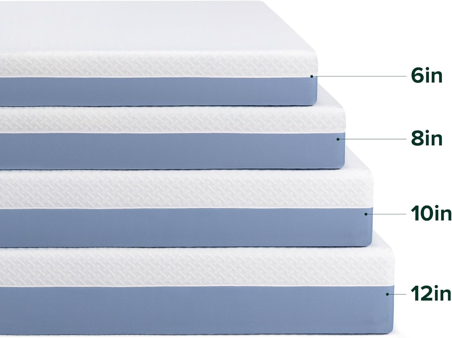 ZINUS 8 Inch Cooling Essential Memory Foam Mattress [New Version], Twin, Fibergl