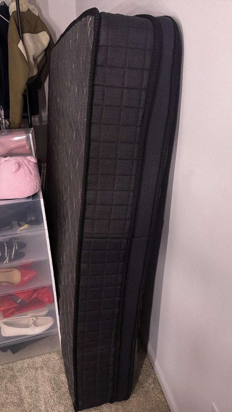 Firm Full Innerspring Mattress Black Edge Support Fabric Cover