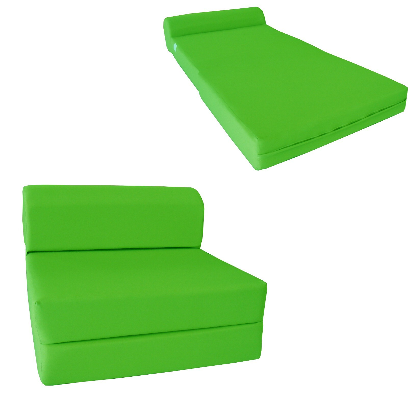 Full Sleeper Chair Folding Foam Beds, Bedding Sofa, Couches 6x48x72 Lime
