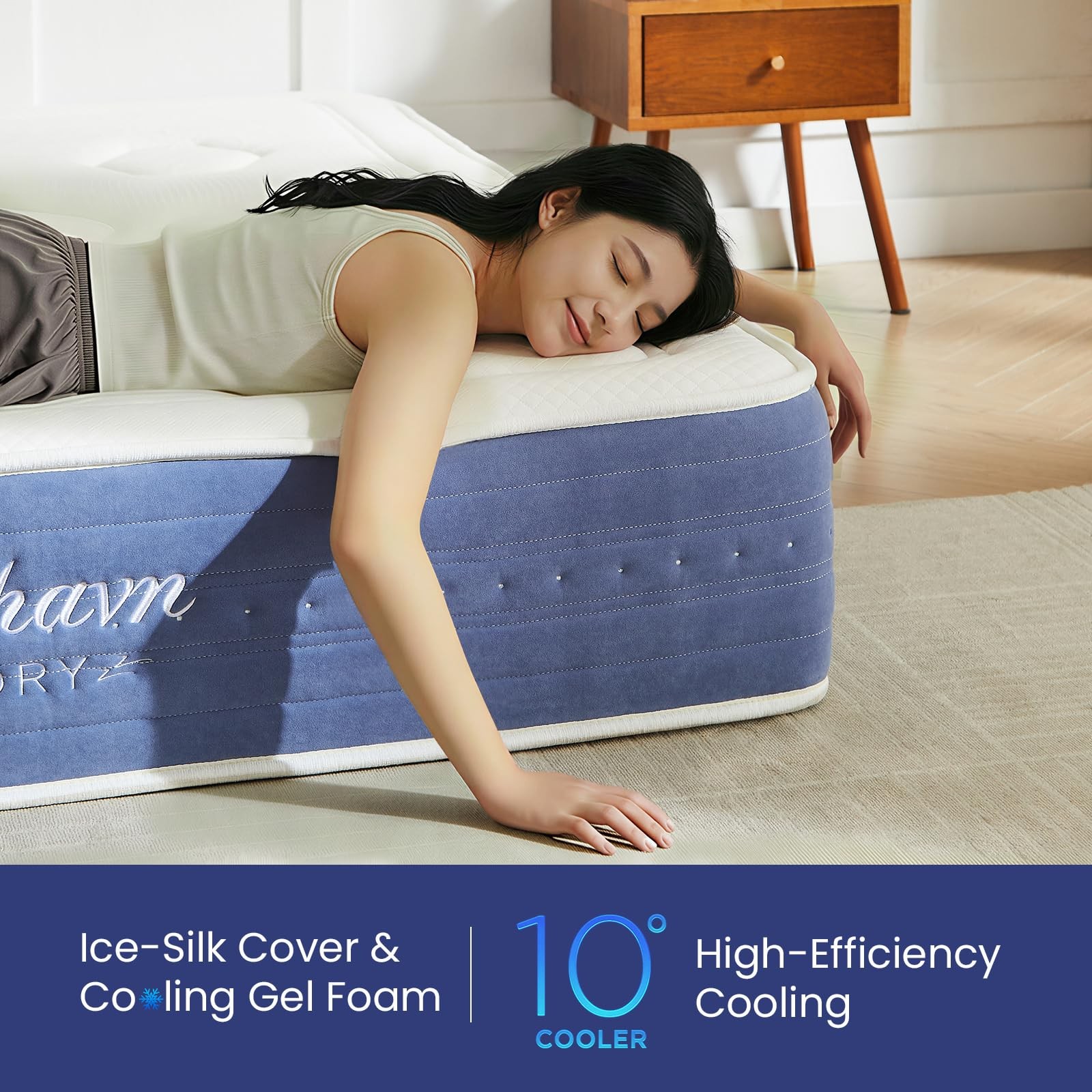 Twin Mattress, 12 Inch Cooling Memory Foam Hybrid Mattress for Cool Night Sle…
