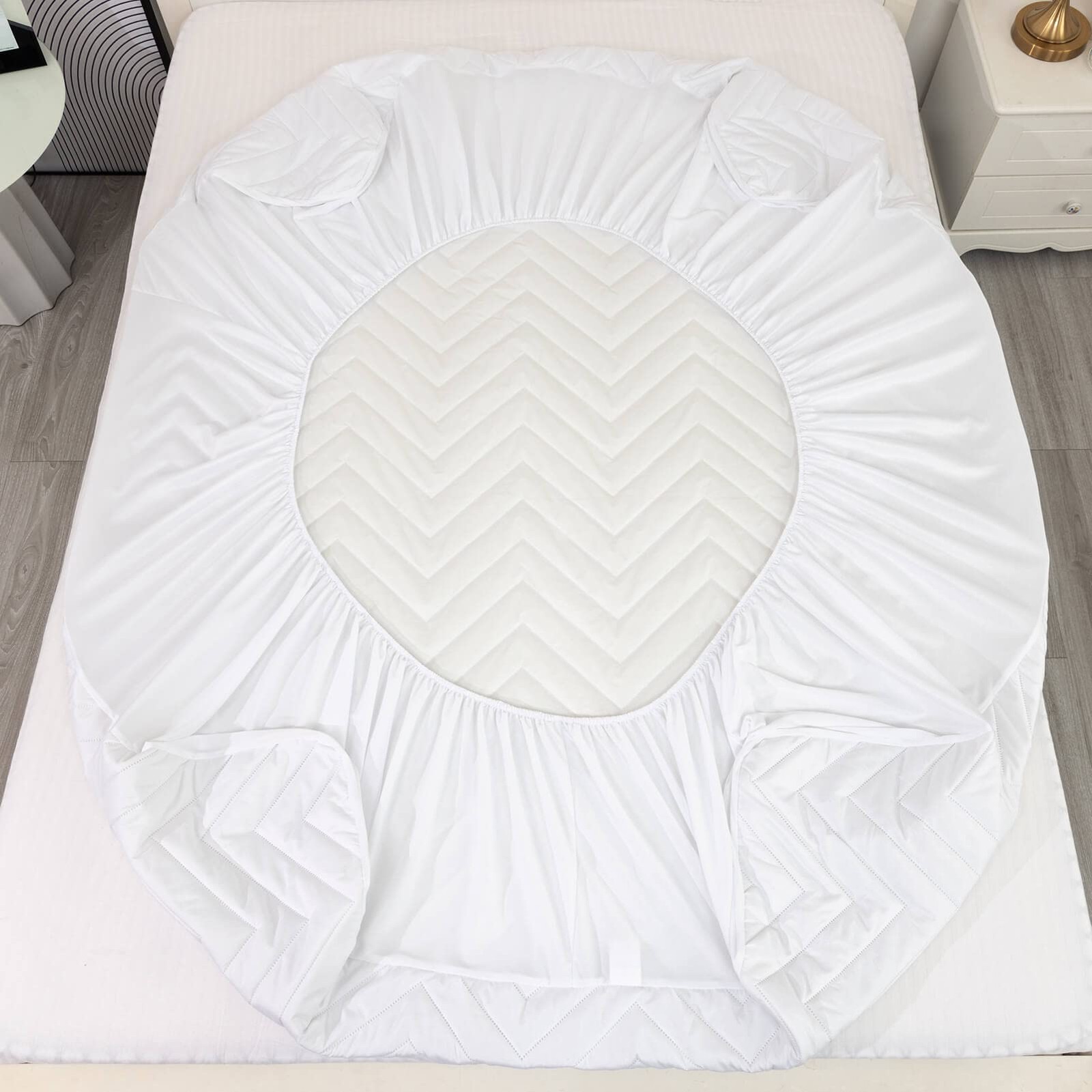 Quilted Waterproof Sleeper Sofa Full (54 x 72 inches), White