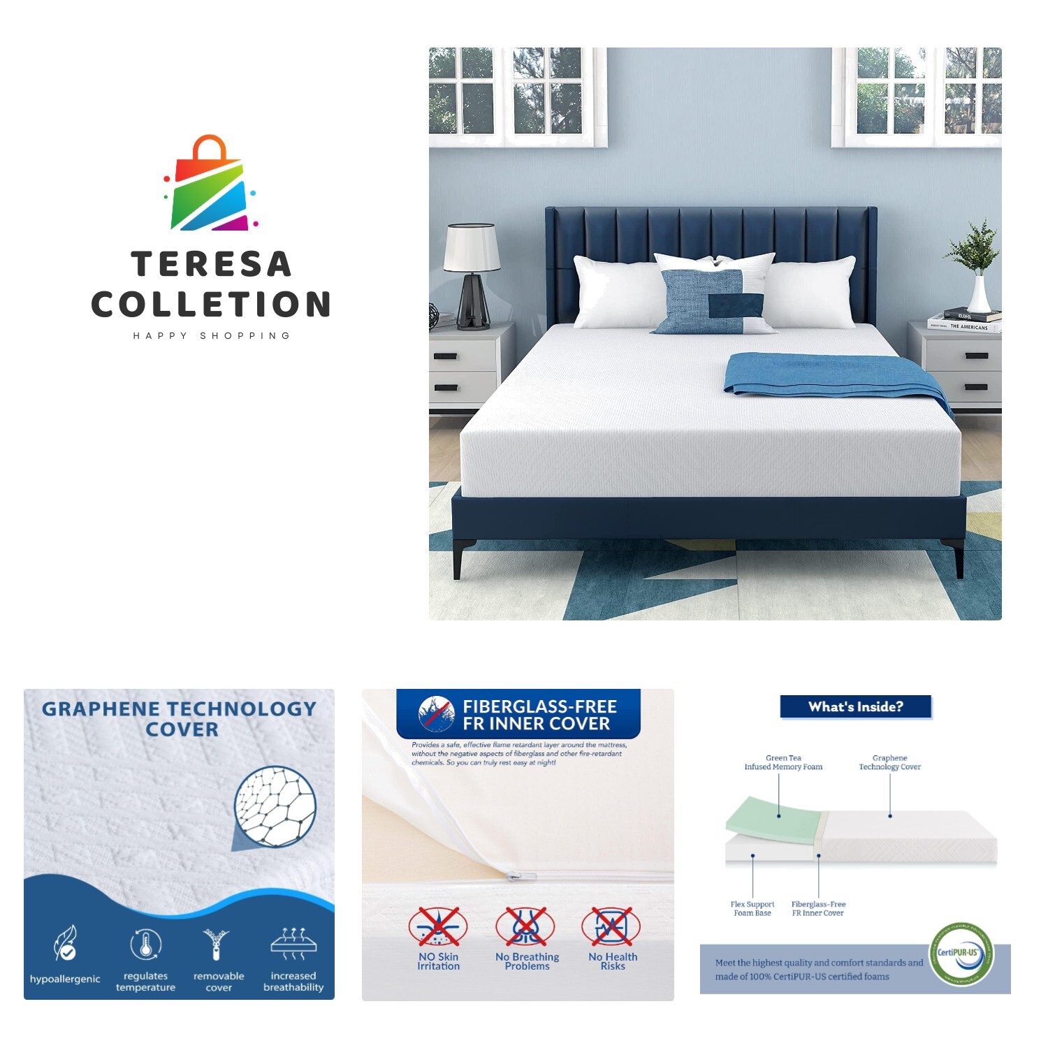 Twin Mattress 6 Inch Memory Foam Mattress Twin Size in a Box for Bunk Bed Tru…
