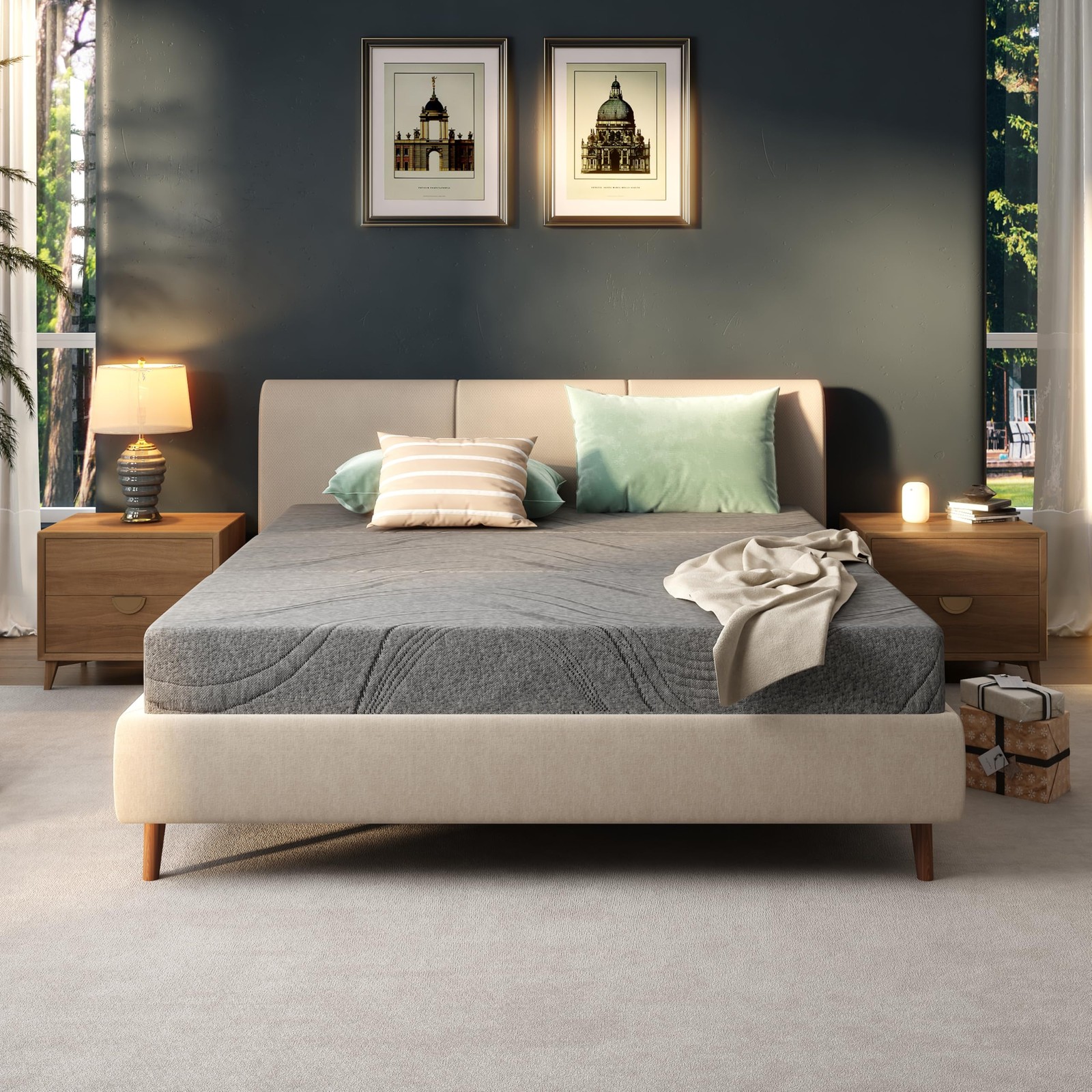 6 Inch Folding Mattress Twin Size, Memory Foam Trifold Mattress for Guest & M…