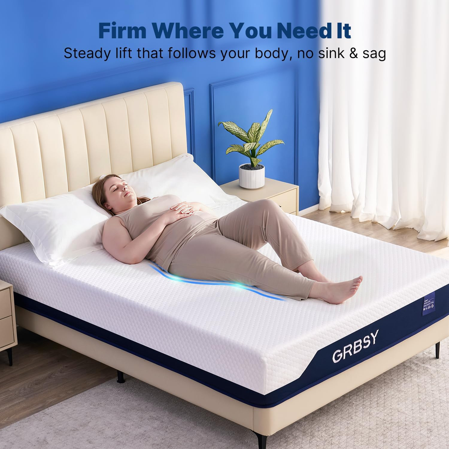 Cooling Gel Memory Foam California King Mattress – Firm & Washable Cover