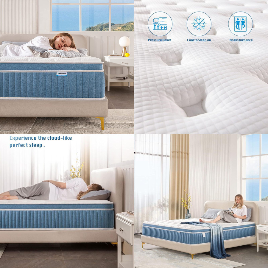 QUEEN Colchon Gel Memory Foam Hibrido Cama SIN DOLOR ESPALDA Suave EN OFERTA 14″