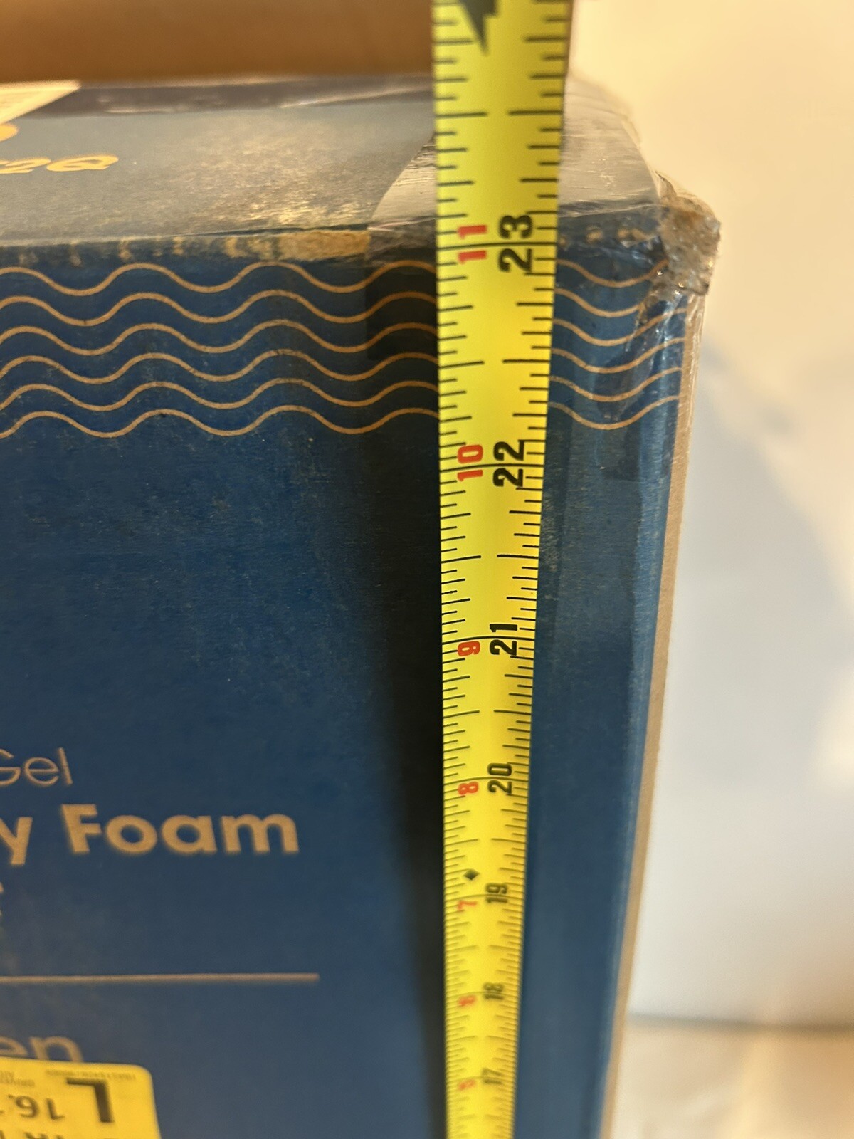 Mattress 2-Inch Ventilated Gel Memory Foam Topper Queen Blue New OPEN box