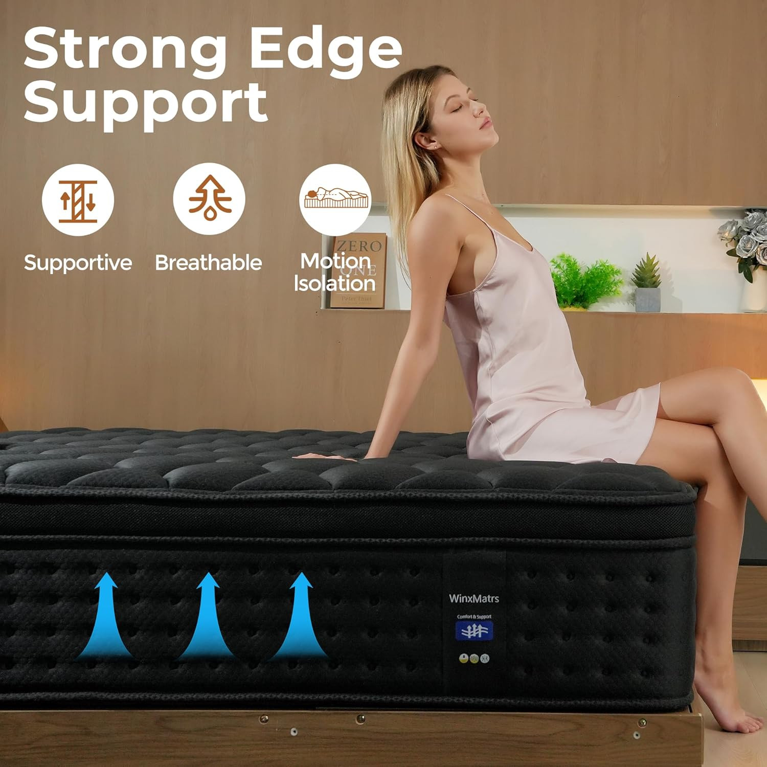 12 Inch Queen Mattress, Memory Foam Hybrid Mattress in a Box with Independent Sp