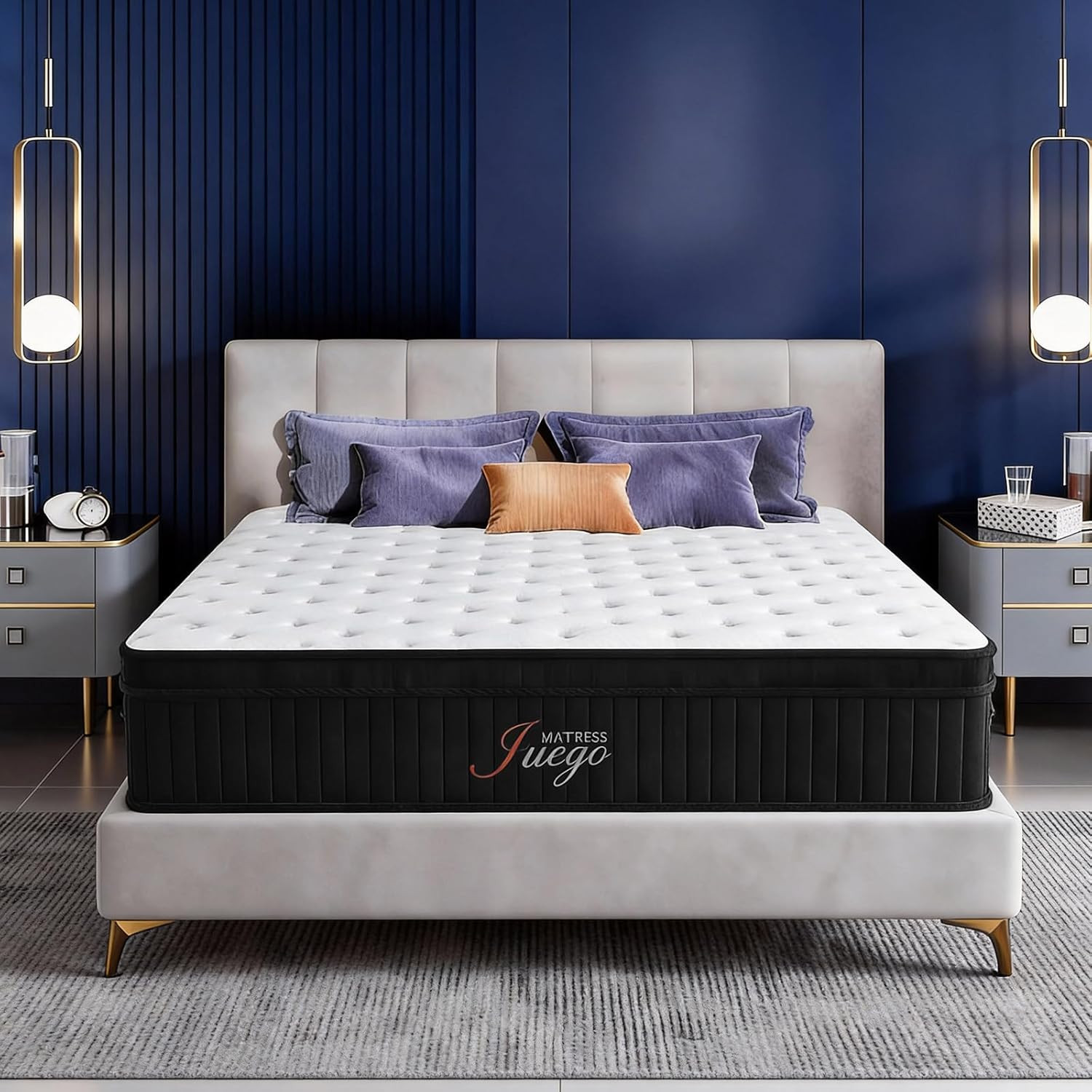 12″ King Hybrid Mattress – Medium Firm Memory Foam & Pocket Springs for Comfort