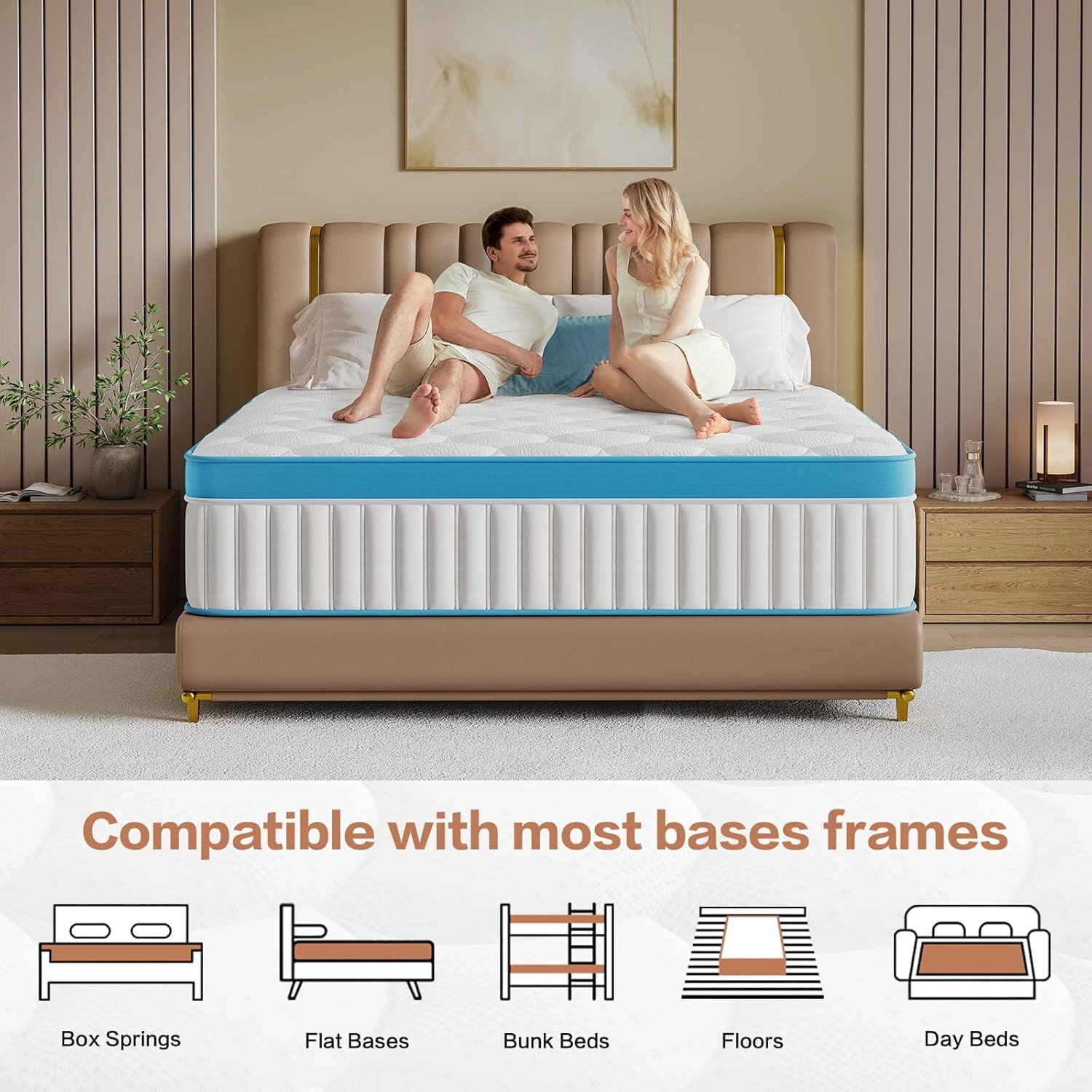 14″ Queen Memory Foam Mattress – Pressure Relief & Cool Sleep, CertiPUR-US