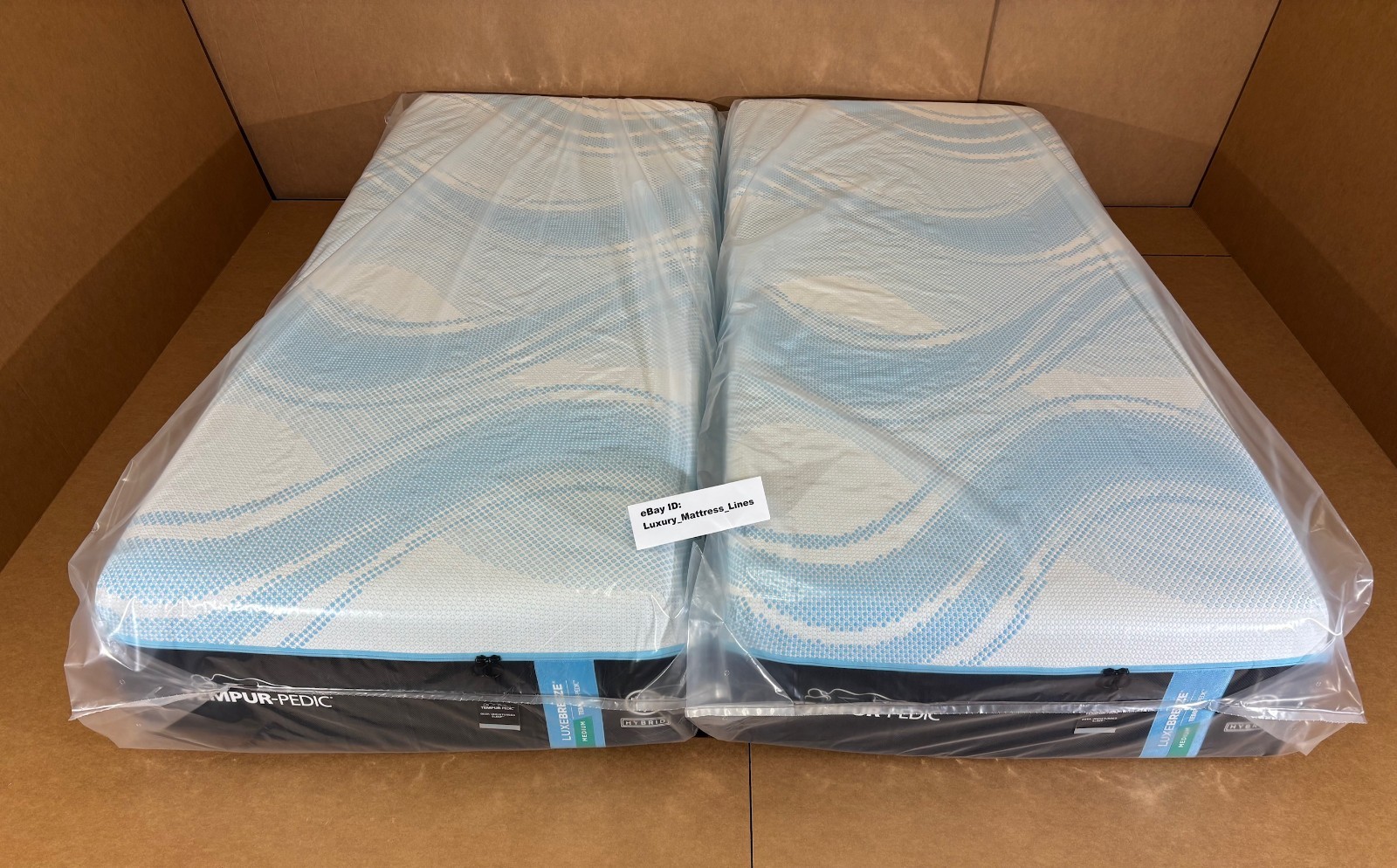 Tempurpedic Luxe Breeze Medium Hybrid 2.0 Split King Mattress MSRP $10,398 NEW!