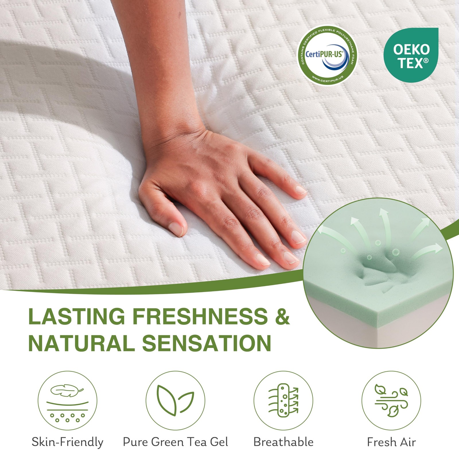 EGOHOME 6 Inch Queen Size Mattress for Kids, Memory Foam Mattress with Coolin…