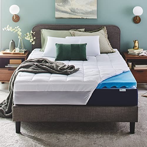 Dual Layer 4 Inch Memory Foam Mattress Size, Ultra Queen Topper Plush Support