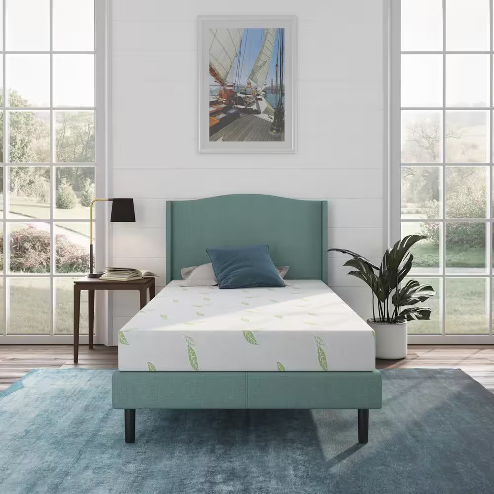 Anula Twin Medium Green Tea Memory Foam 6 In. Mattress